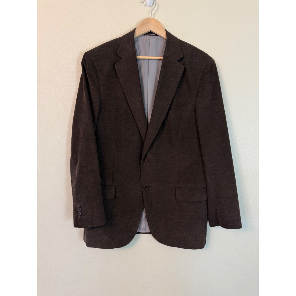 Ermenegildo Zegna Travel Corduroy Sport Coat Blazer Brown 54R